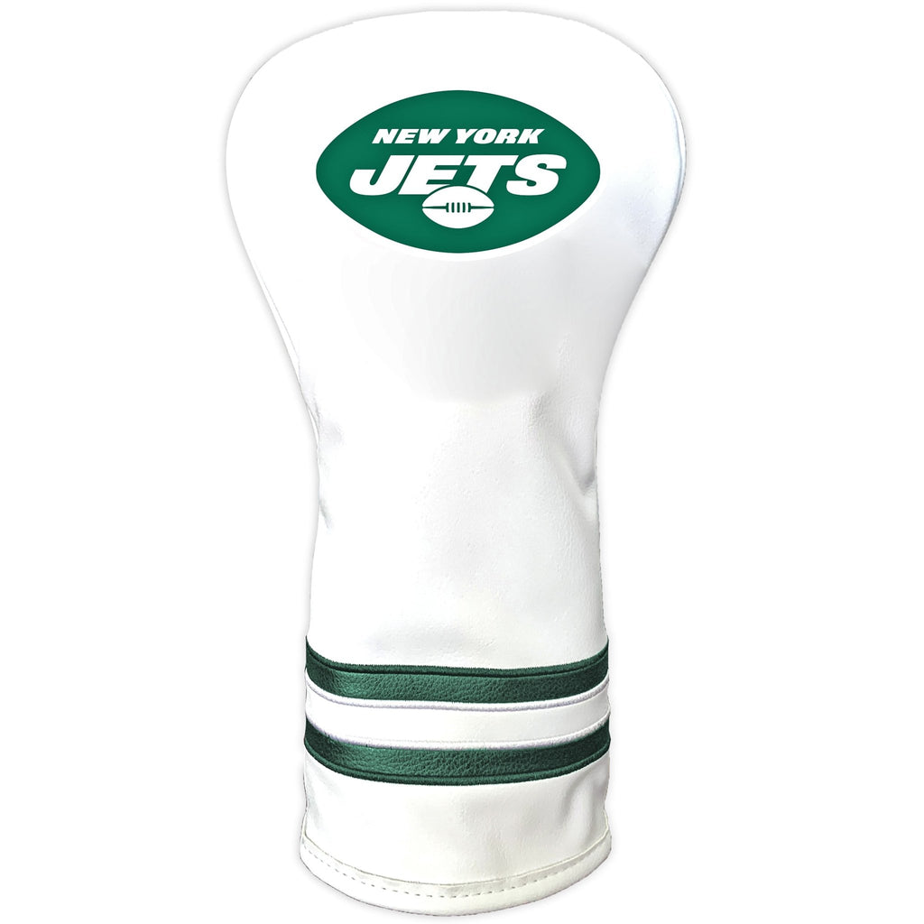 Team Golf New York Jets DR/FW Headcovers - Vintage Driver HC - Printed White