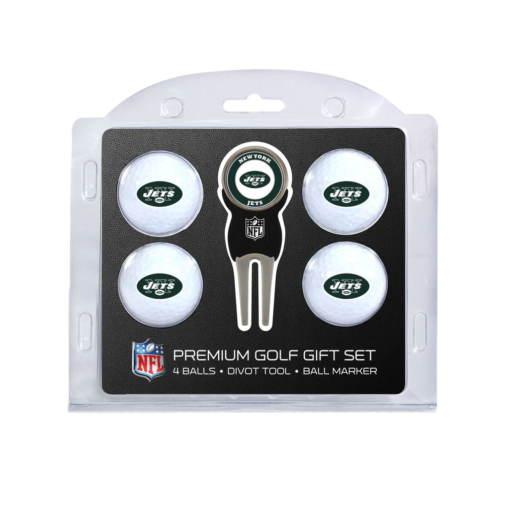 Team Golf New York Jets Golf Gift Sets - 4 Ball Gift Set -