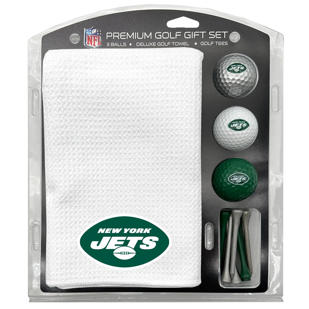 Team Golf New York Jets Golf Gift Sets - Microfiber Towel Gift Set-White -