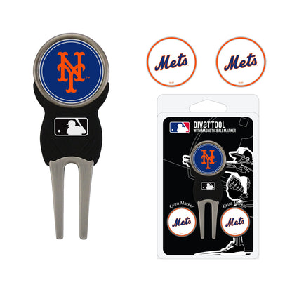 Team Golf New York Mets Divot Tools - Signature Divot Tool Pack - 