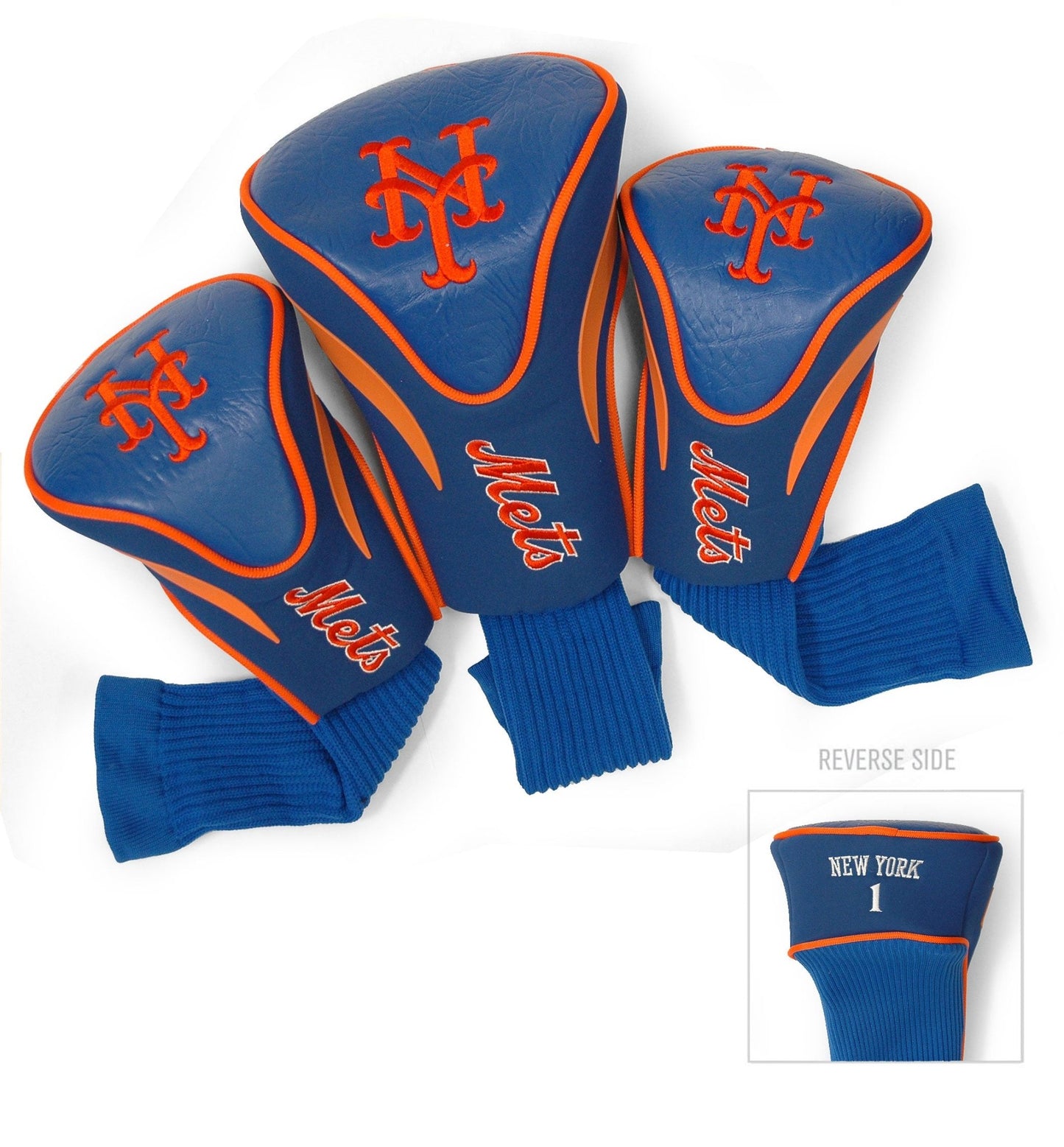 Team Golf New York Mets DR/FW Headcovers - 3 Pack Contour - Embroidered