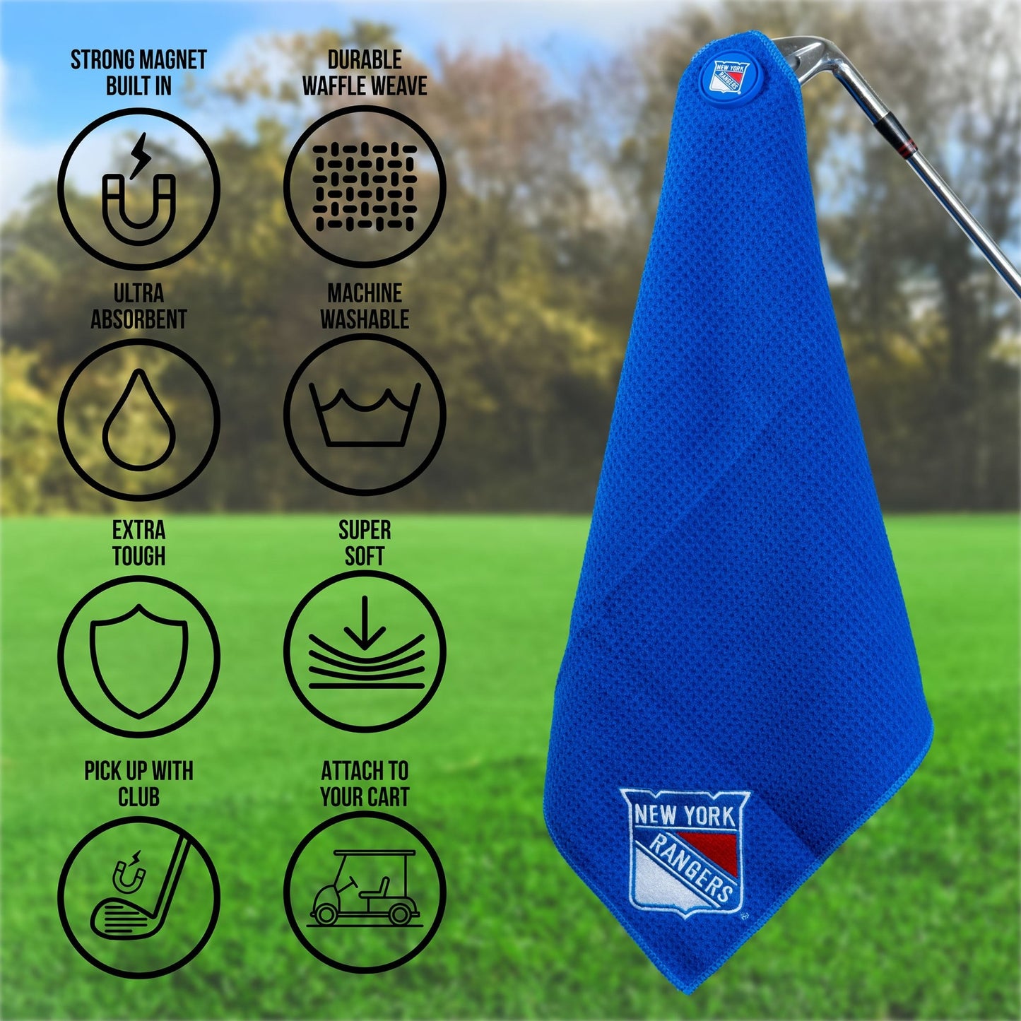 Team Golf New York Rangers Magnetic Golf Towel - Team Golf USA