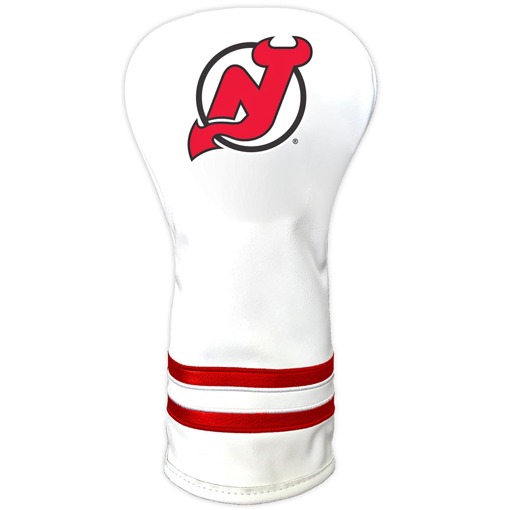 Team Golf NJ Devils DR/FW Headcovers - Vintage Driver HC - Printed White