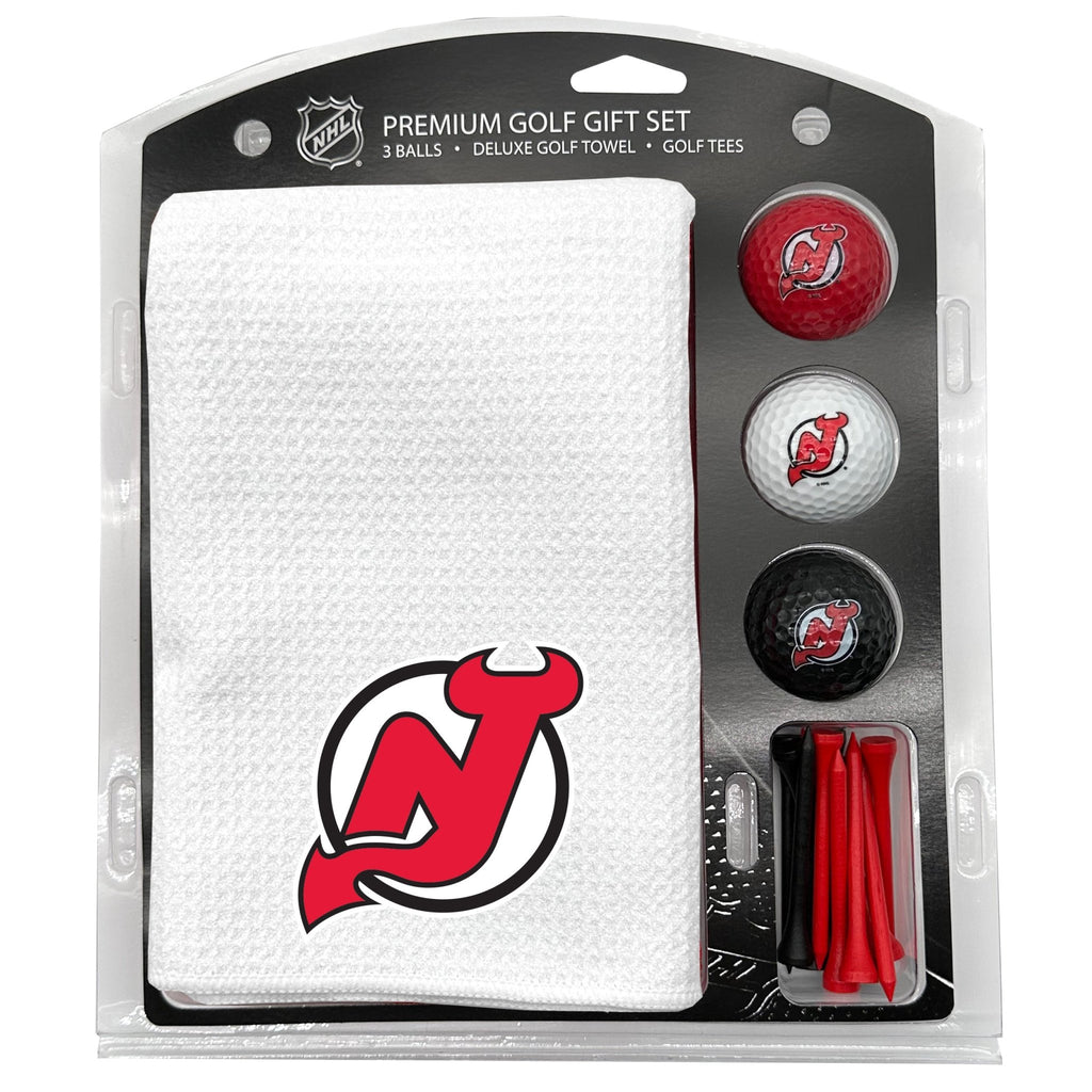 Team Golf NJ Devils Golf Gift Sets - Microfiber Towel Gift Set - White - 