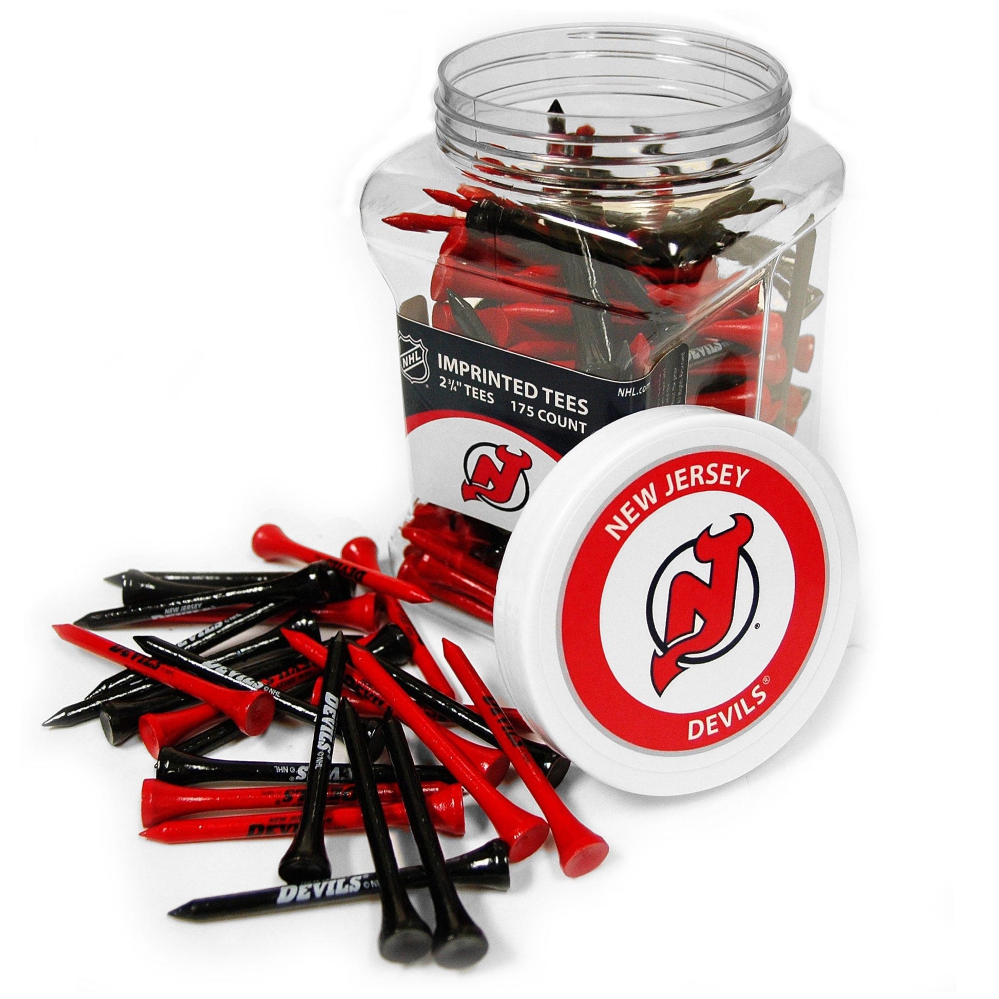 Team Golf NJ Devils Golf Tees - 175 Tee Jar - 