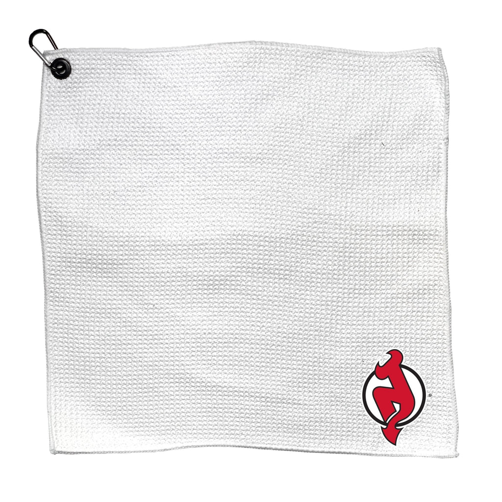 Team Golf NJ Devils Towels - Microfiber 15X15 White - 