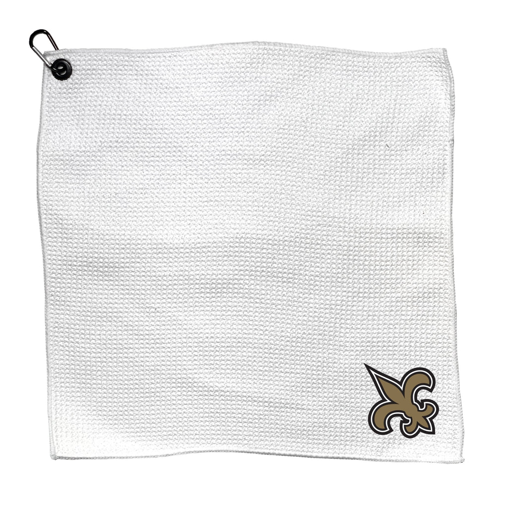 Team Golf NO Saints Golf Towels - Microfiber 15X15 White - 