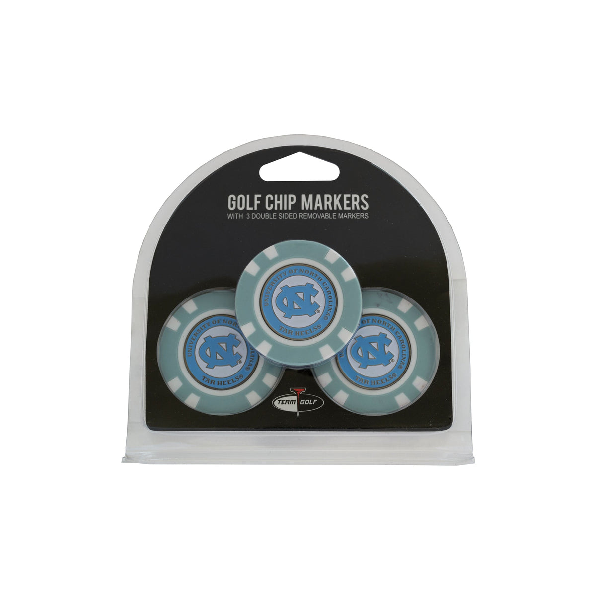 Team Golf North Carolina Ball Markers - 3 Pack Golf Chip Markers - 