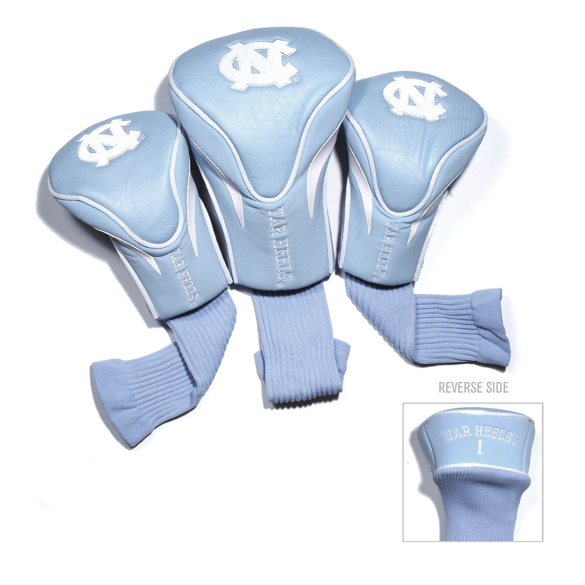 Team Golf North Carolina DR/FW Headcovers - 3 Pack Contour - Embroidered