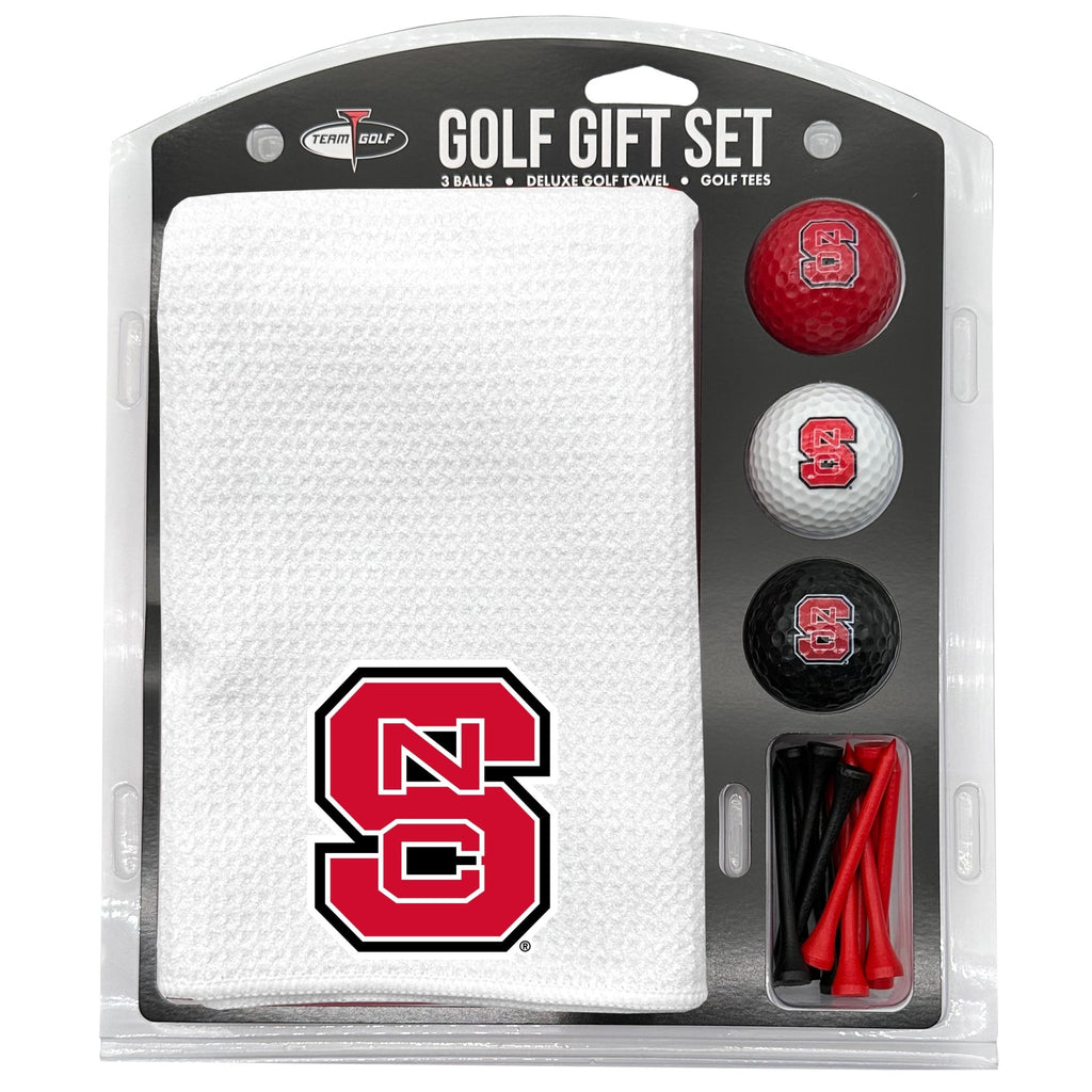 Team Golf North Carolina St Golf Gift Sets - Microfiber Towel Gift Set - White - 