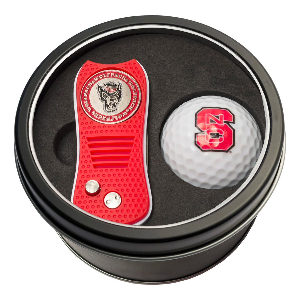 Team Golf North Carolina St Golf Gift Sets - Tin - Divot Tool & Golf Ball - 