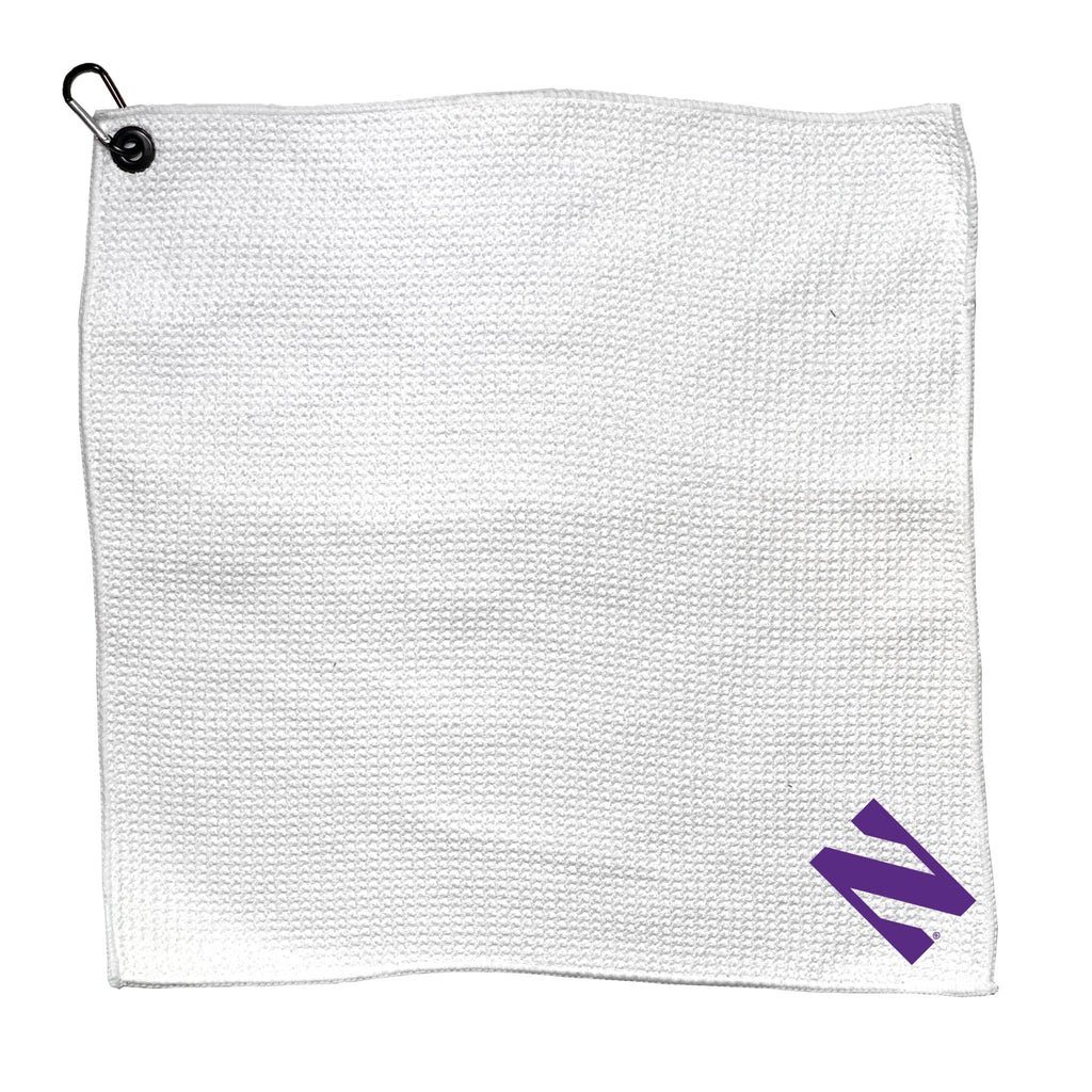 Team Golf Northwestern Golf Towels - Microfiber 15X15 White - 