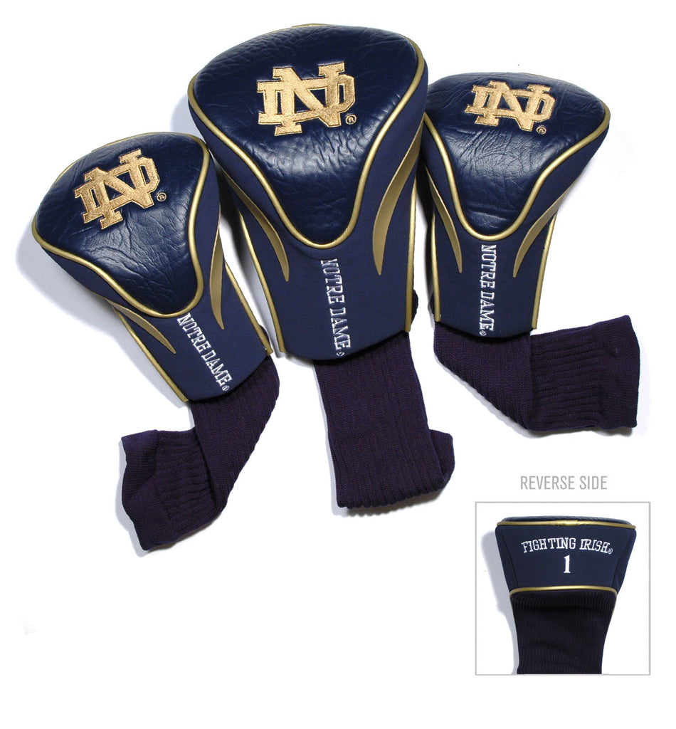 Team Golf Notre Dame DR/FW Headcovers - 3 Pack Contour - Embroidered