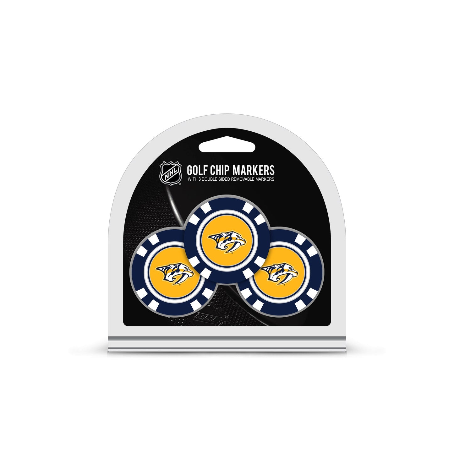 Team Golf NSH Predators Ball Markers - 3 Pack Golf Chip Markers - 