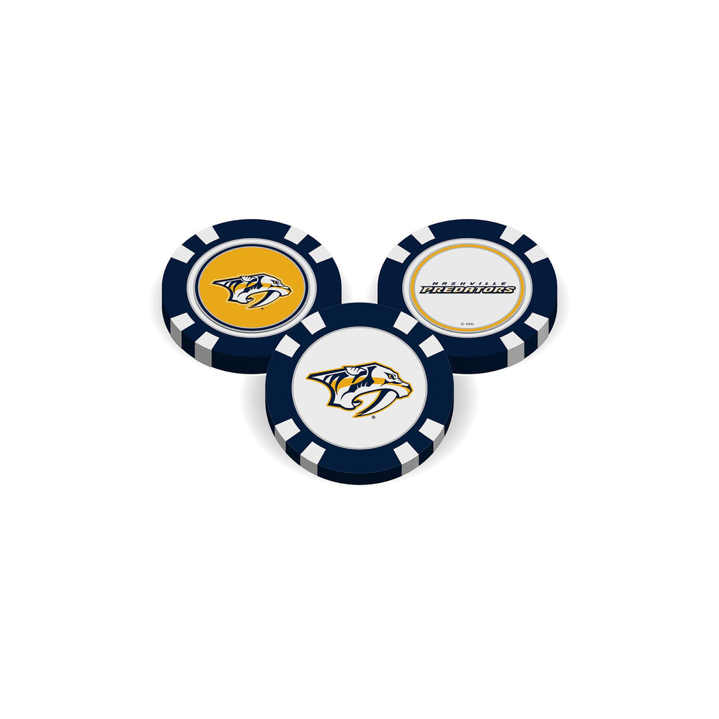 Team Golf NSH Predators Ball Markers - Golf Chip Marker - 