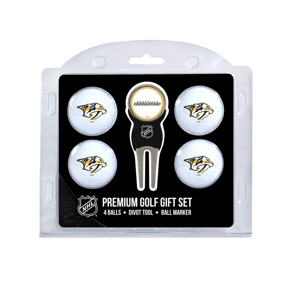 Team Golf NSH Predators Golf Gift Sets - 4 Ball Gift Set - 