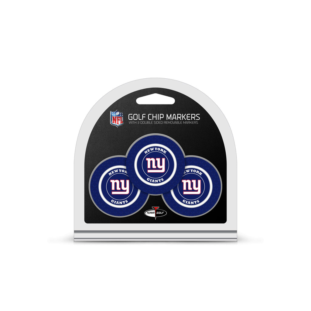 Team Golf NY Giants Ball Markers - 3 Pack Golf Chip Markers - 