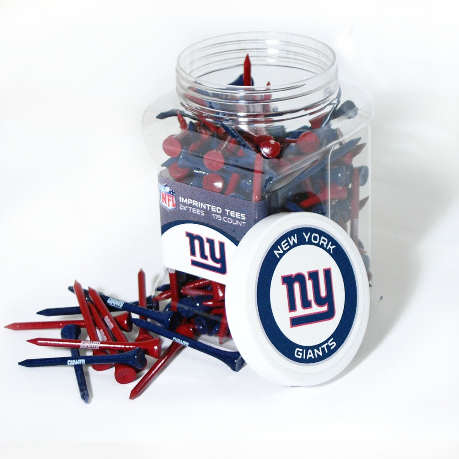 Team Golf NY Giants Golf Tees - 175 Tee Jar - 