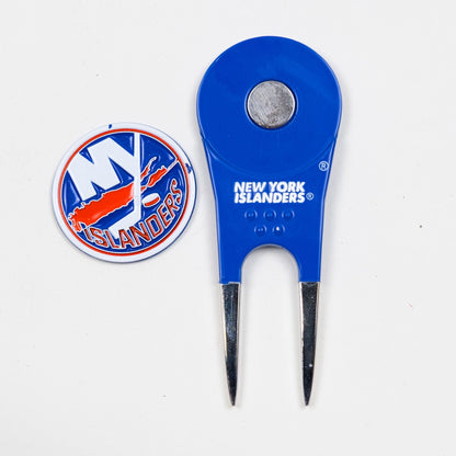 Team Golf NY Islanders Divot Tools - Custom Shaped - 