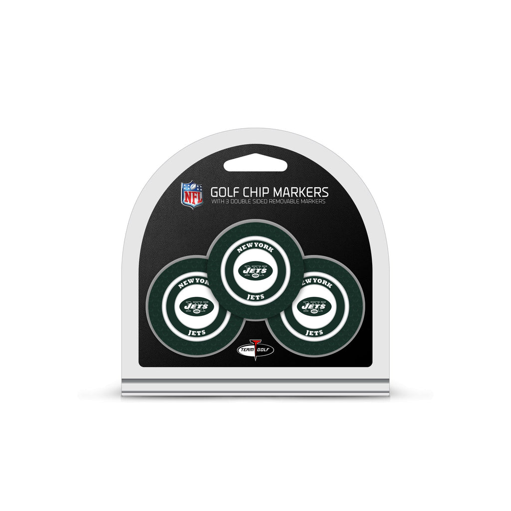 Team Golf NY Jets Ball Markers - 3 Pack Golf Chip Markers - 