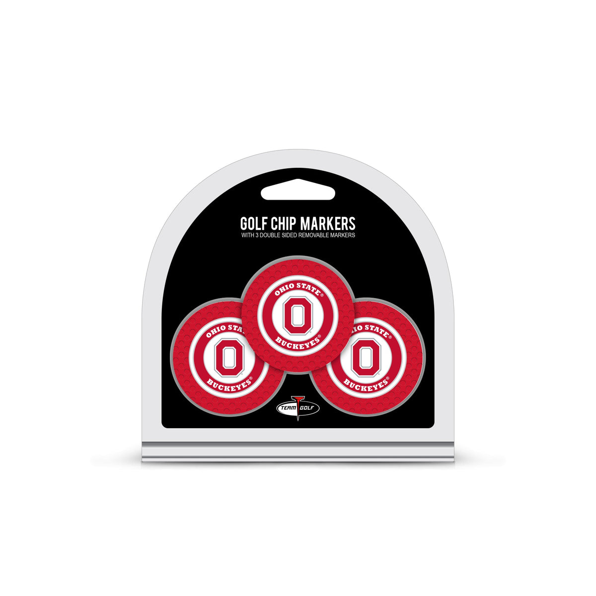 Team Golf Ohio St Ball Markers - 3 Pack Golf Chip Markers - 