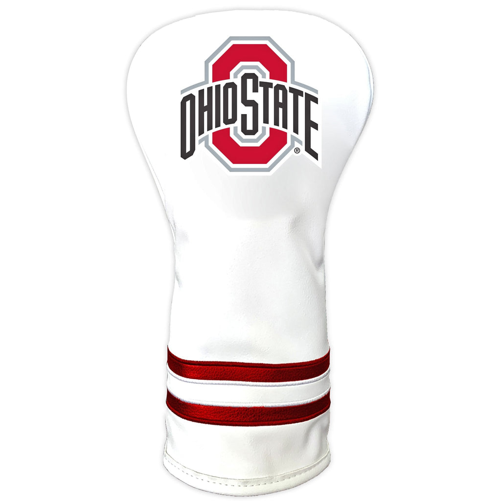Team Golf Ohio St DR/FW Headcovers - Vintage Driver HC - Printed White
