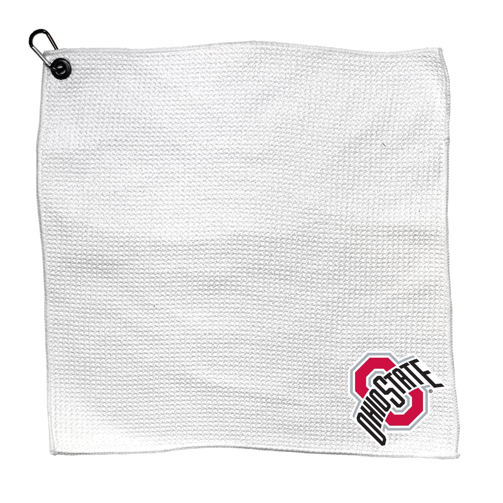 Team Golf Ohio St Golf Towels - Microfiber 15X15 White - 
