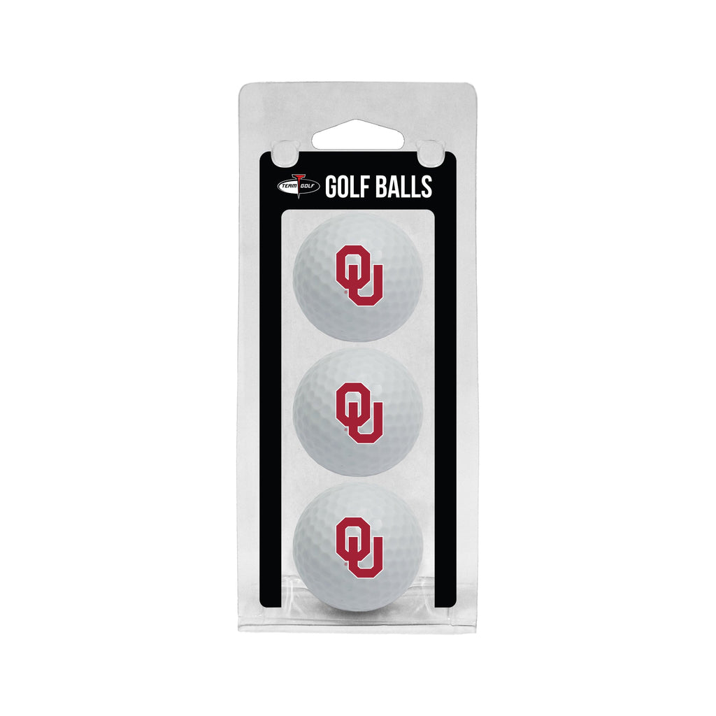 Team Golf Oklahoma Golf Balls - 3 Pack - White