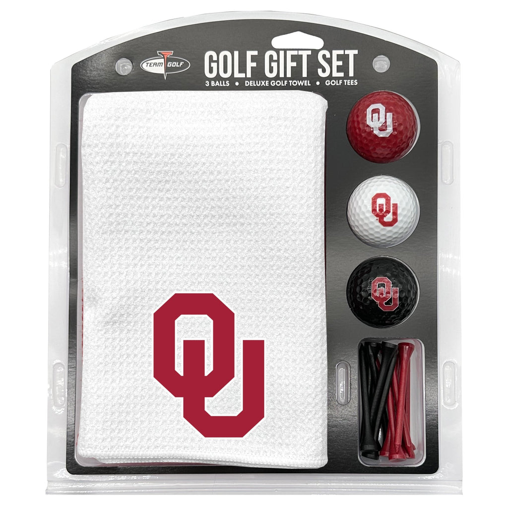 Team Golf Oklahoma Golf Gift Sets - Microfiber Towel Gift Set - White - 