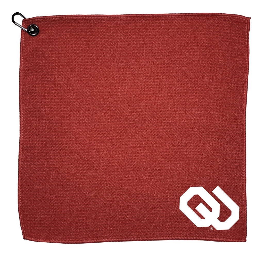 Team Golf Oklahoma Golf Towels - Microfiber 15X15 Color - 