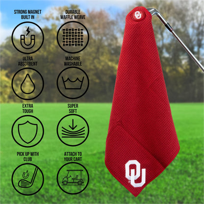 Team Golf Oklahoma Magnetic Golf Towel - Team Golf USA