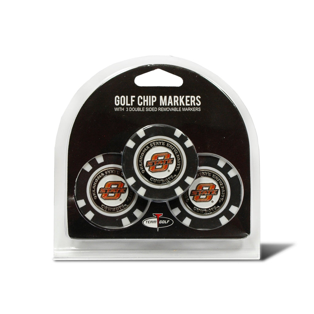 Team Golf Oklahoma St Ball Markers - 3 Pack Golf Chip Markers - 