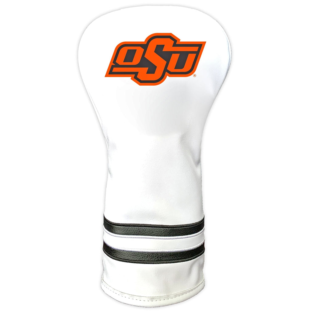 Team Golf Oklahoma St DR/FW Headcovers - Vintage Driver HC - Printed White