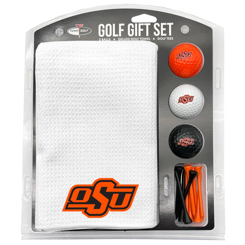 Team Golf Oklahoma St Golf Gift Sets - Microfiber Towel Gift Set - White - 