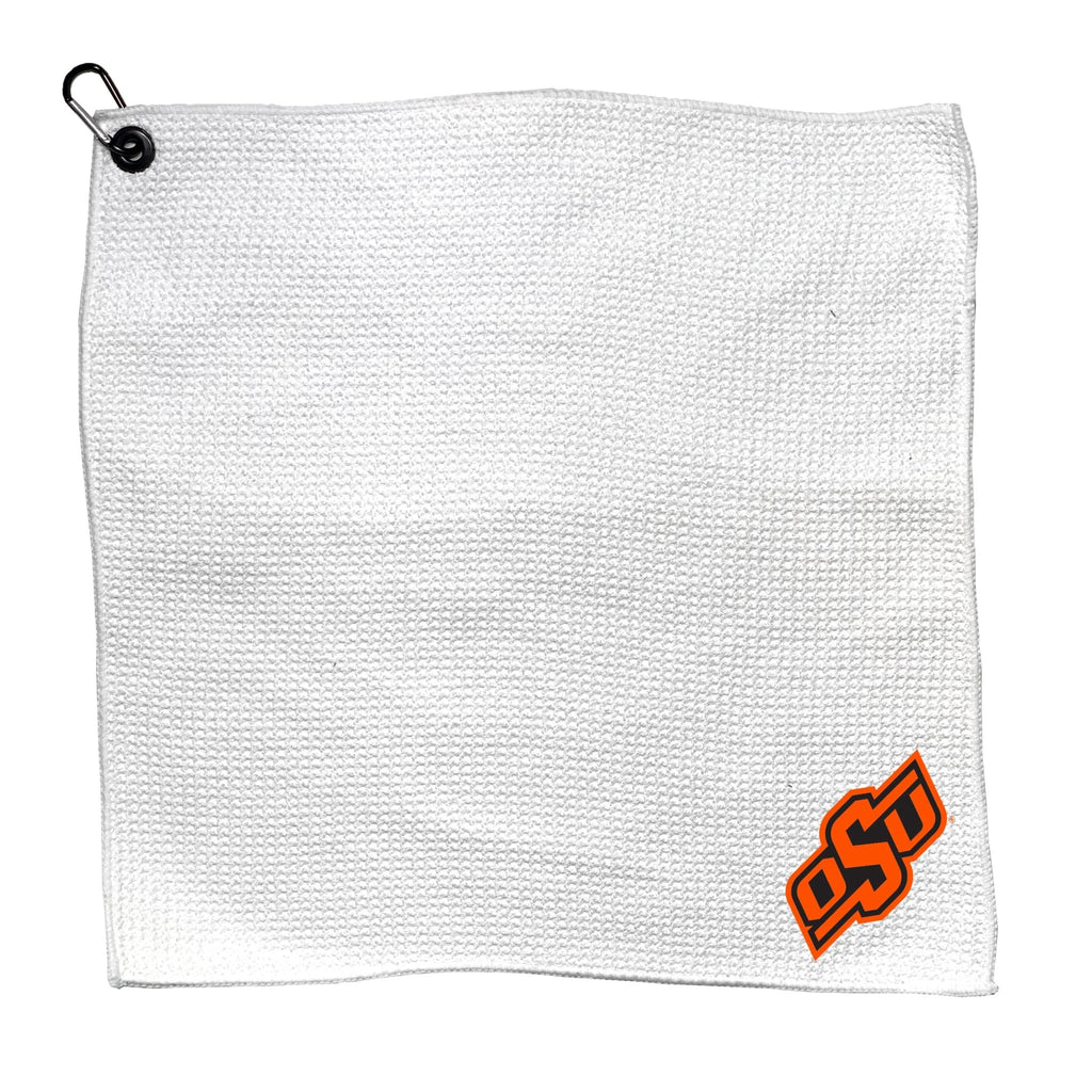 Team Golf Oklahoma St Golf Towels - Microfiber 15X15 White - 