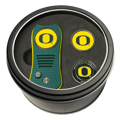 Team Golf Oregon Golf Gift Sets - Tin - Divot Tool & 2 Markers - 