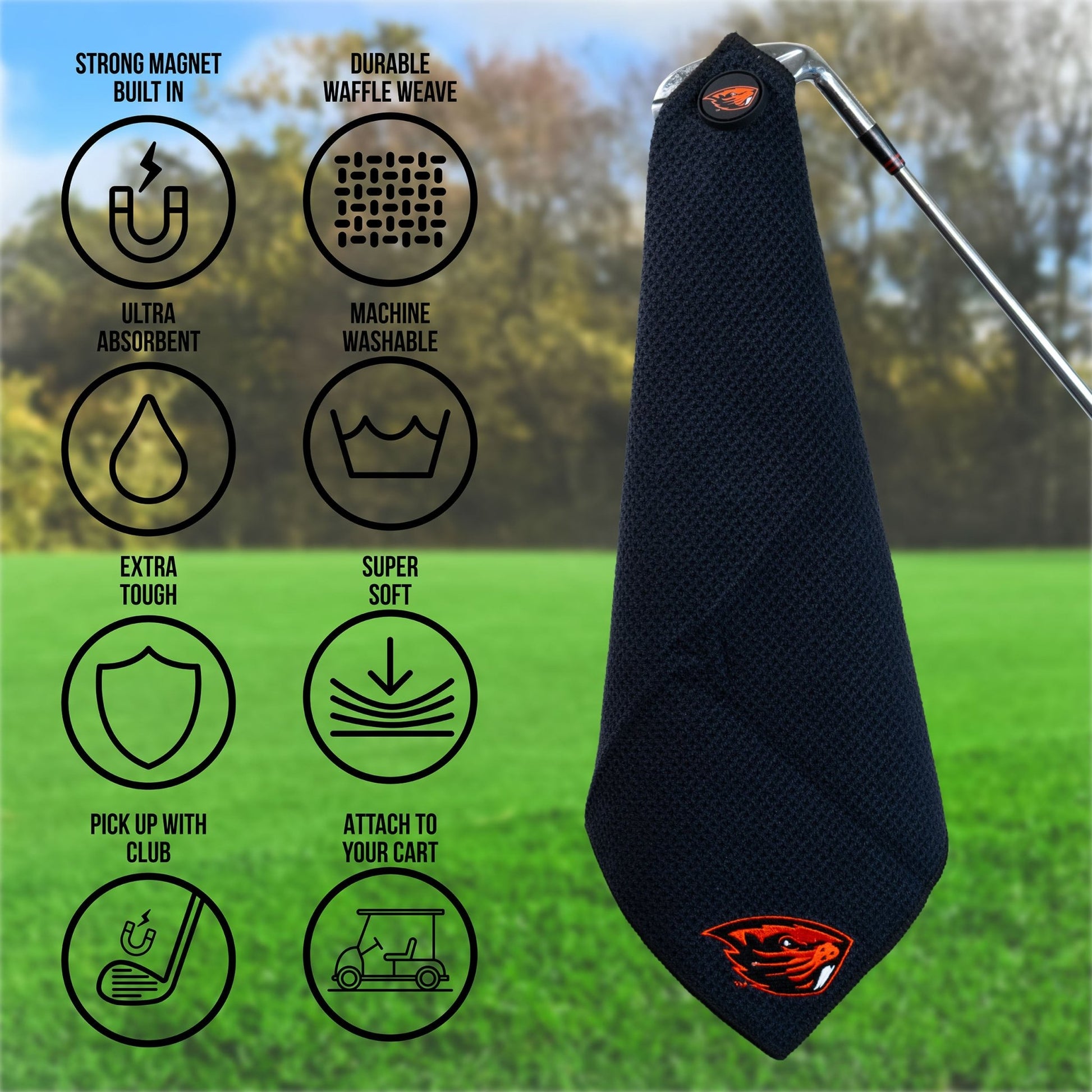 Team Golf Oregon State Magnetic Golf Towel - Team Golf USA