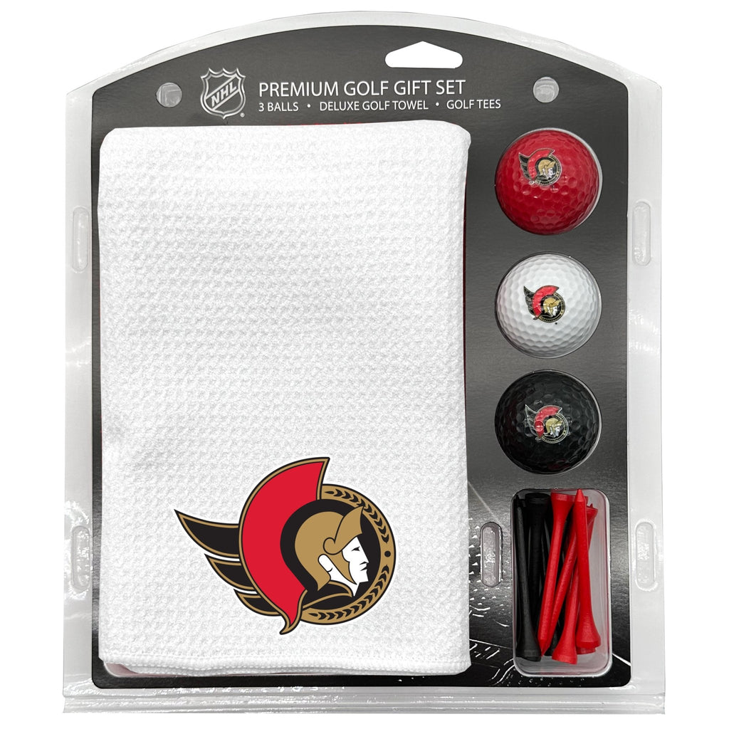 Team Golf OTT Senators Golf Gift Sets - Microfiber Towel Gift Set - White - 