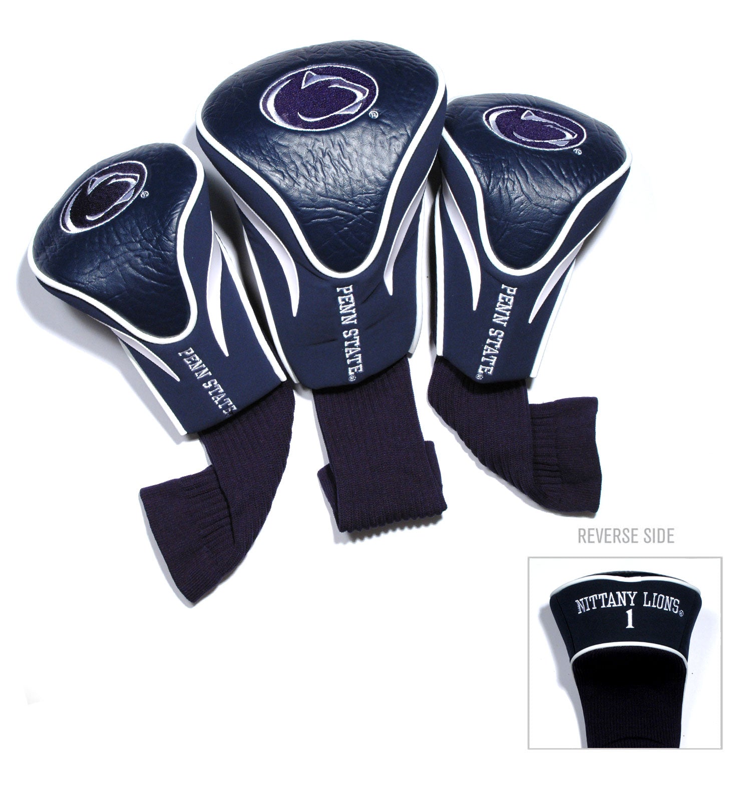 Team Golf Penn St DR/FW Headcovers - 3 Pack Contour - Embroidered