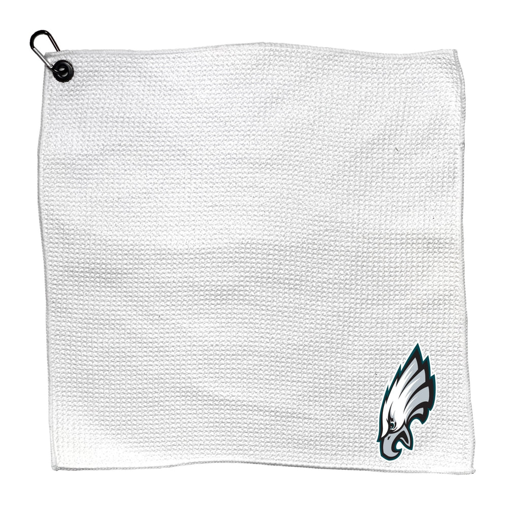 Team Golf PHI Eagles Golf Towels - Microfiber 15X15 White - 