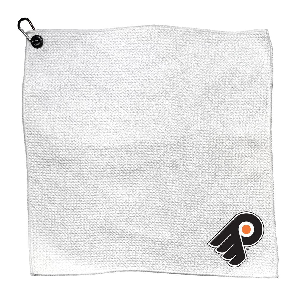 Team Golf PHI Flyers Towels - Microfiber 15X15 White - 