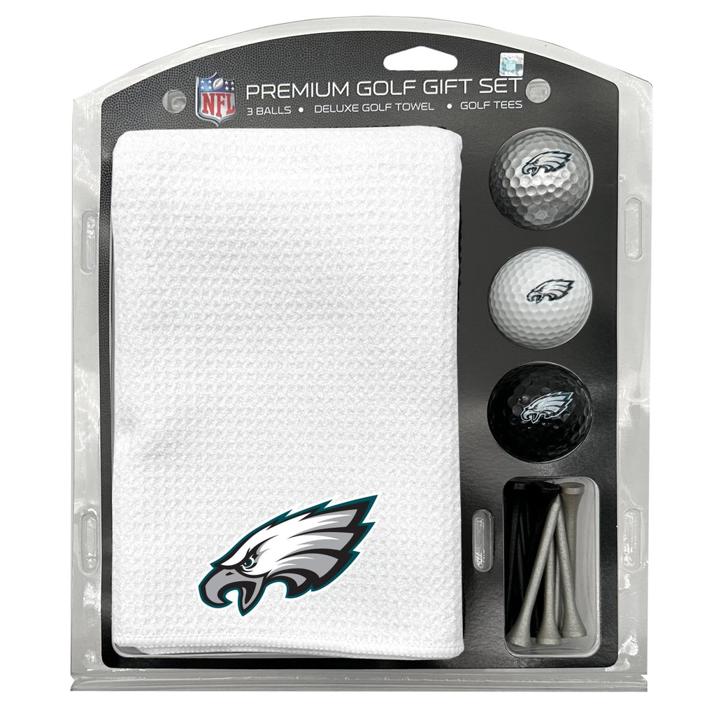 Team Golf Philadelphia Eagles Golf Gift Sets - Microfiber Towel Gift Set-White -