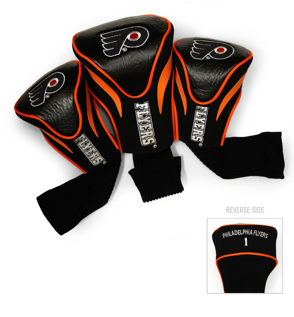 Team Golf Philadelphia Flyers DR/FW Headcovers - 3 Pack Contour - Embroidered