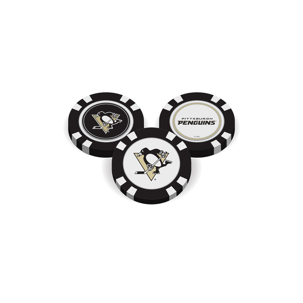 Team Golf PIT Penguins Ball Markers - Golf Chip Marker - 