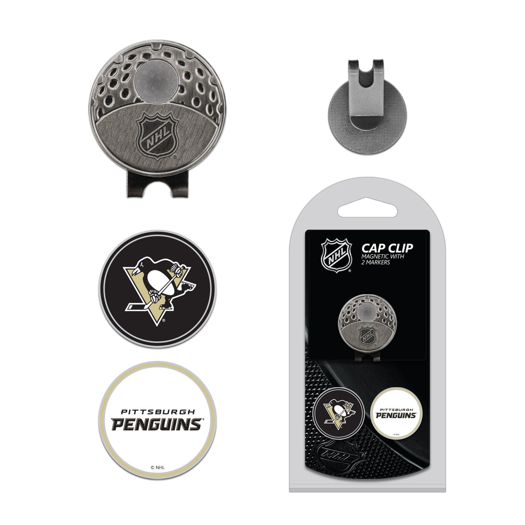 Team Golf PIT Penguins Ball Markers - Hat Clip w 2 Ball Markers - 