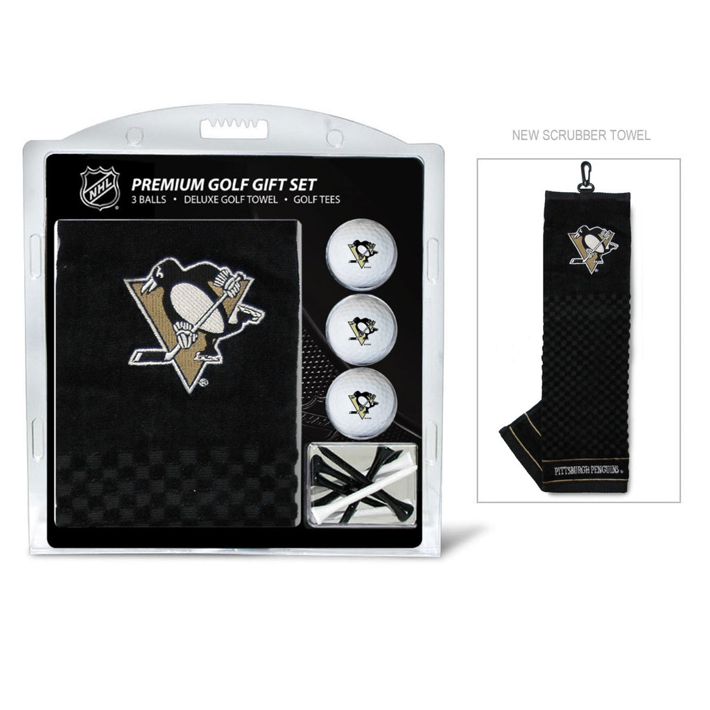 Team Golf PIT Penguins Golf Gift Sets - Embroidered Towel Gift Set - 