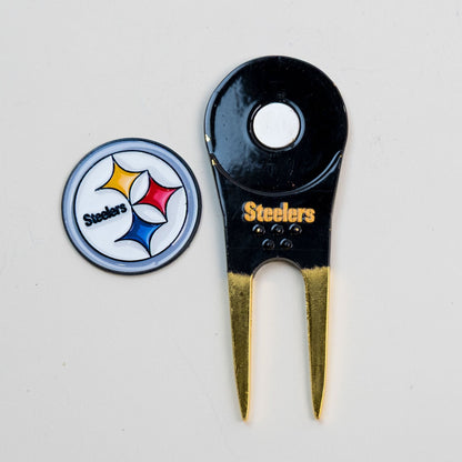 Team Golf PIT Steelers Divot Tools - Custom Shaped - 