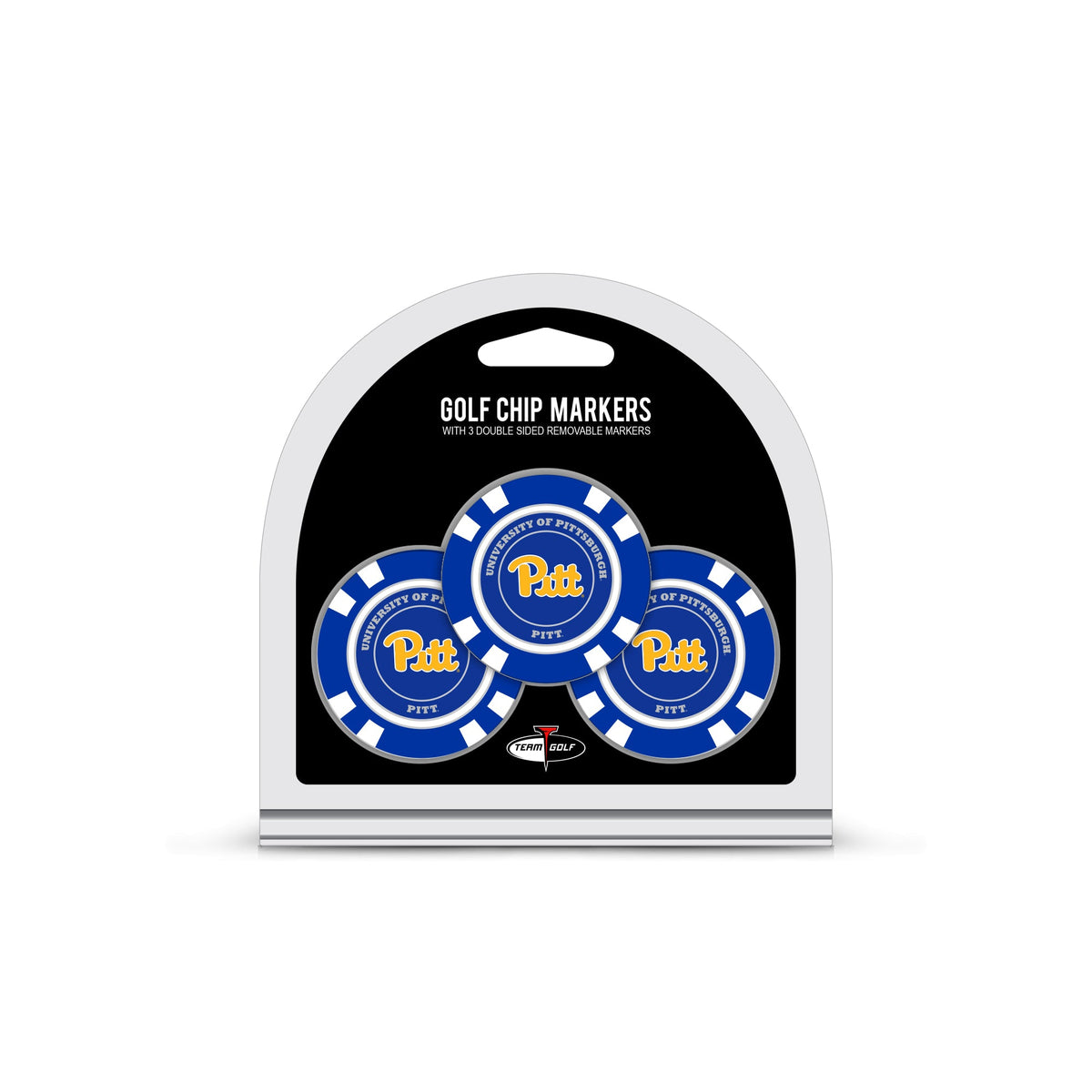Team Golf Pitt Ball Markers - 3 Pack Golf Chip Markers - 