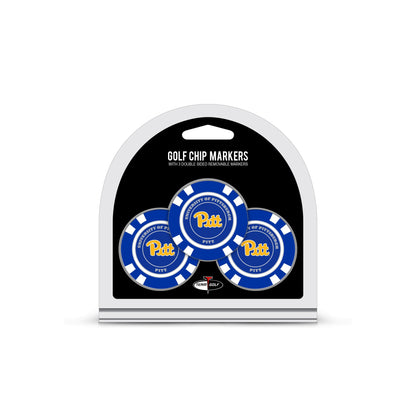 Team Golf Pitt Ball Markers - 3 Pack Golf Chip Markers - 