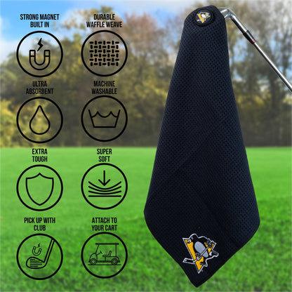Team Golf Pittsburgh Penguins Magnetic Golf Towel - Team Golf USA